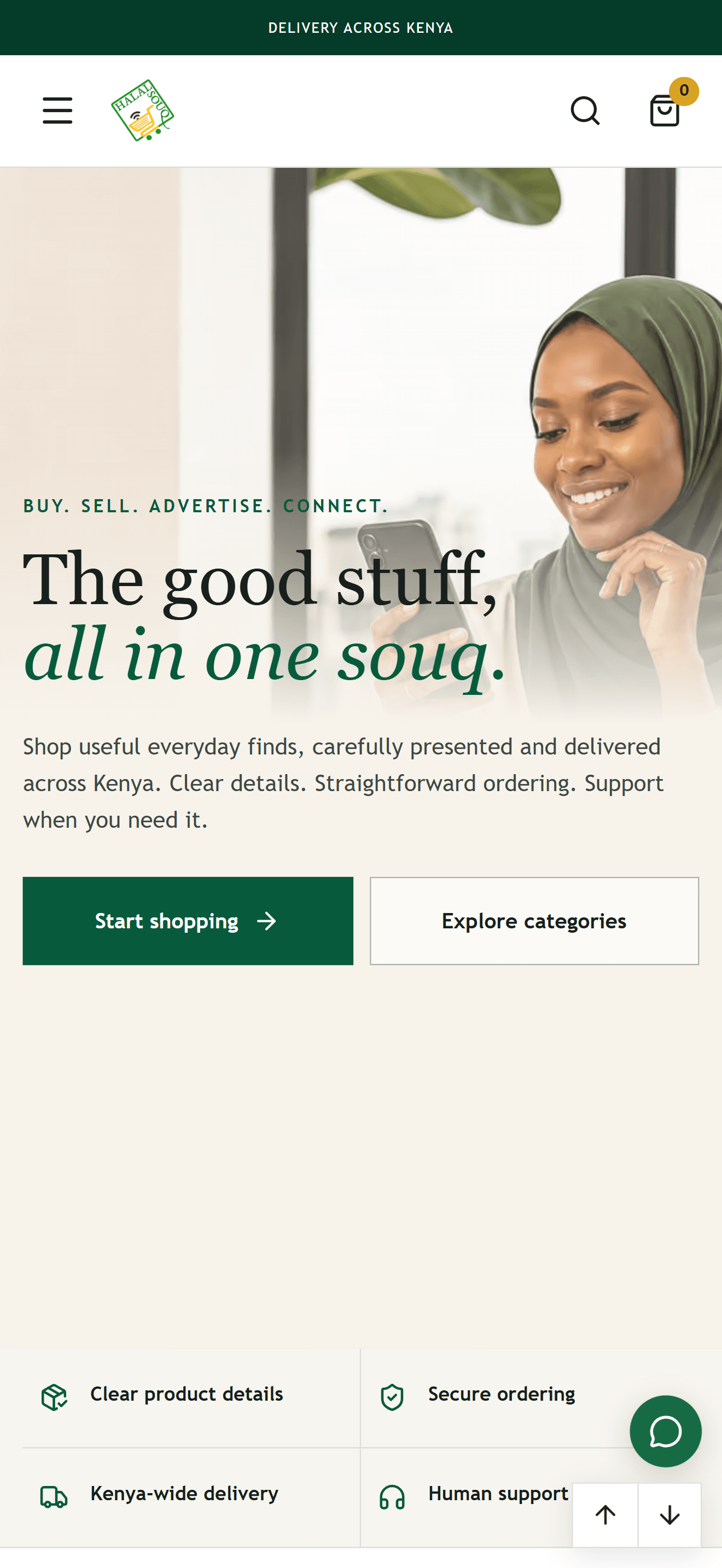 Halal Souq Kenya mobile interface